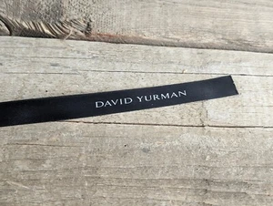 David Yurman Signature Black Ribbon 1' ft, price by the foot, 5/8 inch wide - Picture 1 of 2