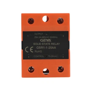 GEYA Solid State Relay Module SSR-10/25/40/60/80/100/120AA 70-280VAC to 24-480AC - Picture 1 of 12