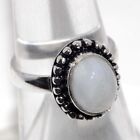 Rainbow Moonstone 925 Silver Plated Gemstone Ring Us 6 Promise Gift For Women R9
