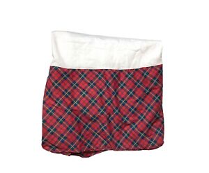 Springs Vintage Luxury 14" Bed Skirt Twin Box Pleat Red Blue Plaid Tartan HTF