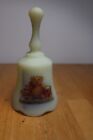 Vintage Fenton Bell shaped Satin yellow Musicbox hand painted USA
