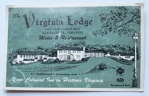 Alexandria VA Virginia The Virginia Lodge Motel & Restaurant 1962 Postcard D7 - Picture 1 of 2