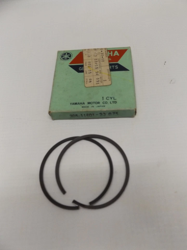NOS YAMAHA 305-11601-30-00 PISTON RING SET .75MM OS YLCM YL2 RS100 L5 LT2 - Image 1 of 1