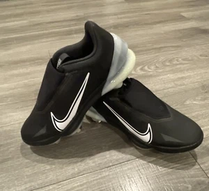 Nike baseball spikes 9.5 metal FORCE ZOOM TROUT 8 PRO cleats Black White Swoosh - Picture 1 of 11