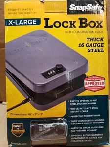 SnapSafe Kombination Schließfach, X-Large 75240, tragbarer Metall Handfeuerwaffen Safe & Etui, - Bild 1 von 9