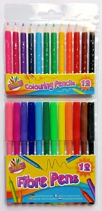 24 LÁPICES DE COLOREAR PUNTAS DE FIELTRO BOLÍGRAFOS DE FIBRA ARTE ARTESANÍA NIÑOS ACTIVIDAD COLOR DIVERSIÓN - Imagen 1 de 1