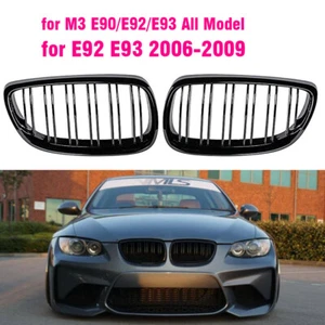 Rejilla negra brillante para BMW E92 E93 2007-2013 2 PUERTAS 328i 335i parrilla de doble listón - Imagen 1 de 9