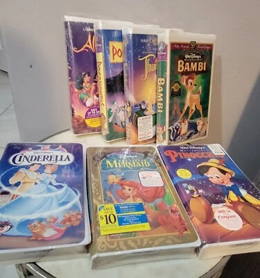 DISNEY VHS COLLECTIBLES MOVIES BRAND NEW Package of 7 vhs Foto 1 de 4