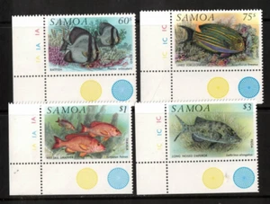1993 Samoa Fish Stamps Set of 4 SG 890/3 MUH - Picture 1 of 1