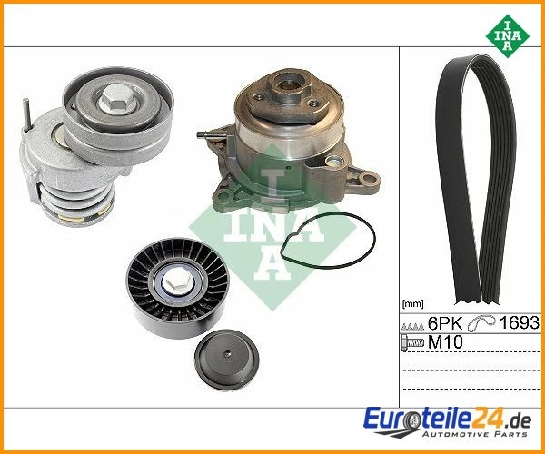 Wasserpumpe + Keilrippenriemensatz INA 529053430 für VW Polo - Bild 1 von 1