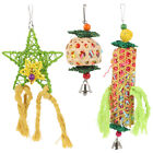 Parakeet Bird Toys Foraging Shredder Swing Hanging Cage Toy for Large Parrots-SO