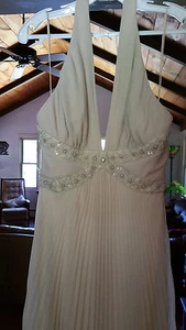 badgley mischka ~ champagne wedding dress ~ size 6 ~ New with tags - Picture 1 of 7