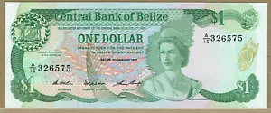BANCO CENTRAL DE BELICE 1. 1. CH CU 1987 $1.00 (PICK #46c) - Imagen 1 de 2