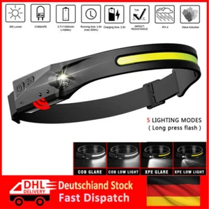 LED Stirnlampen Kopflampen leicht Joggen Fahrrad Laufen Sport Kopf Stirn Lampe - Bild 1 von 12