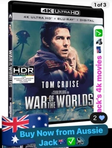War Of The worlds 4K Uhd Bluray Terminator 2 Dune Godzilla Twister Maverick Bond - Picture 1 of 6