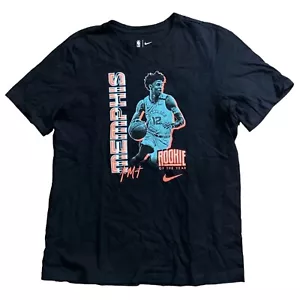 Used Nike Ja Morant Memphis Grizzlies Rookie of the Year Shirt Black Size Large - Picture 1 of 4