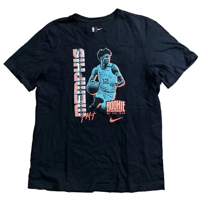 Used Nike Ja Morant Memphis Grizzlies Rookie of the Year Shirt Black Size Large - Image 1 of 4
