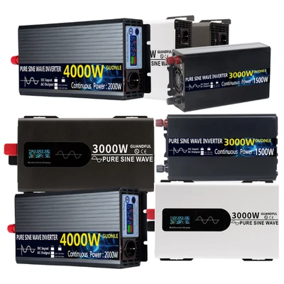 MARKENFREI 12V 24V 230V Konverter Remote Off Grid 3000W-6000W reiner Sinus-Wechselrichter