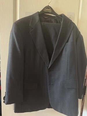 Dunlap Ropa para Agujeros Conjunto de Traje Blazer Chaqueta Vestido Pantalones 44R LEER Gris Azul Foto 1 de 4