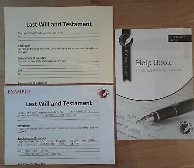 LAST WILL And TESTAMENT KIT, 2022 VERY SIMPLE Edition, UK Legally Valid. • 7.72£