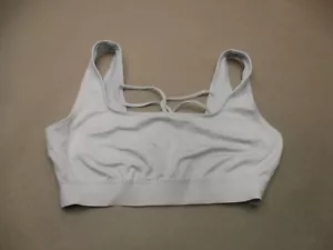 PINK SPORT Size L Womens Gray Unlined Wireless Pull On Racer Back Sports Bra 7T - Picture 1 of 5