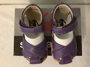 SEE KAI RUN NEW IN BOX GIRLS TODDLER SIZE 7 PURPLE LEATHER FISHERMAN SANDALS