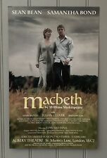 Vintage/Original/Theatre/Poster/Shakespeare/Play/Macbeth/Sean Bean/Samantha Bond