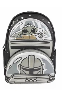 Disney Parks 2024 Mandalorian Grogu Loungefly Mini Backpack Star Wars Baby Yoda - Picture 1 of 2