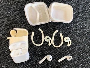 APPLE AIRPODS 2nd Generation w/ Charging Case (White A1602) & Accessories - Picture 1 of 14