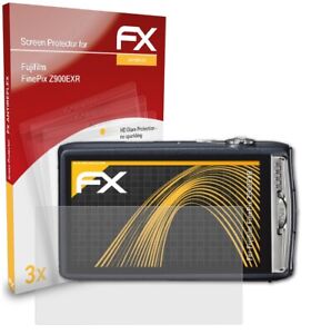 atFoliX 3x Panzerfolie für Fujifilm FinePix Z900EXR Schutzfolie matt&stoßfest