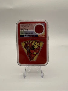 2023 Niue Marvel Avengers 60th Iron Man 1oz Silver Proof Coin With Suit Patch - Picture 1 of 4