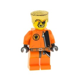 1x Lego Minifigure Agents Gold Tooth Orange Tooth Hair Gold 8967 8630 AGT007