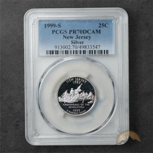 1999-S Silver Proof New Jersey State Quarter 25c - PCGS PR70 DCAM - Picture 1 of 2