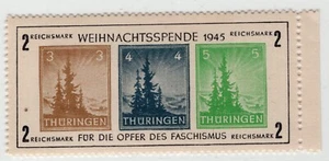 GERMANY SOVIET OCCUPATION ZONE THURINGIA CHRISTMAS SHEET 16N3a PERFECT MH - Picture 1 of 2
