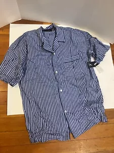 NWT Nautica Sleepwear Short Sleeve Plaid Sleep Lounge Pajama Shirt L Valentine - Picture 1 of 2