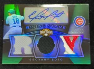 2009 Topps Triple Threads  Rising Stars Auto #109 Geovany Soto /50 Triple Jersey - Picture 1 of 12