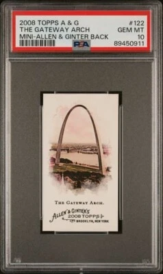 THE GATEWAY ARCH 2008 Topps A & G MINI BACK #122 PSA 10 GEM MINT QTY - Image 1 of 2