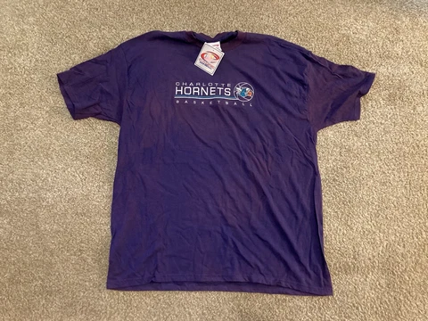 Vintage NWT Charlotte Hornets NBA Discolored Embroidered Shirt Size Adult XL Cover