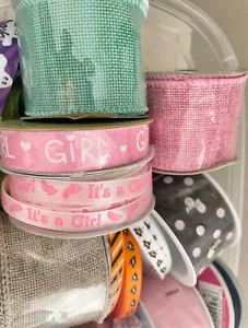 Gran Lote Cintas Artesanales Grosgrain Satinado Cuentas Halloween Arpillera Bebé Baloncesto - Imagen 1 de 3