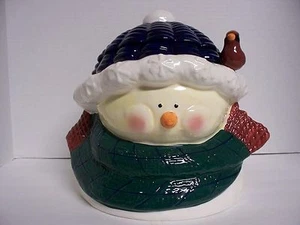 Cute Snowman Cookie Jar Christmas Holiday by Make The Season Bright - Picture 1 of 8