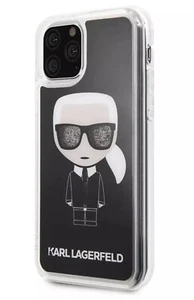 Custodia cellulare rigida KARL LAGERFELD Liquid Shake Glitter iPhone 11 Pro nera - Foto 1 di 6