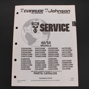 1991 OMC Evinrude Johnson 40 and 50 Models Parts Catalog - Picture 1 of 3