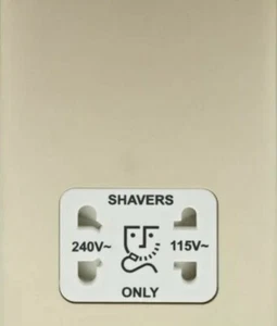 SCREWLESS DUAL VOLTAGE SHAVER SOCKET PEARL NICKEL - FPR20W - Picture 1 of 1