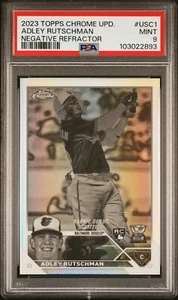 Adley Rutschmann 2023 Topps Chrome Update Negative Refractor RC PSA 9 - Picture 1 of 2