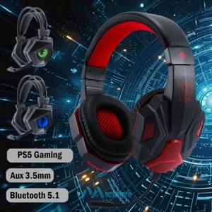 3D Stereo Sound LED Gaming Headset Headphones Microphone For XBOX PS4 PS5 SWITCH - Picture 1 of 58