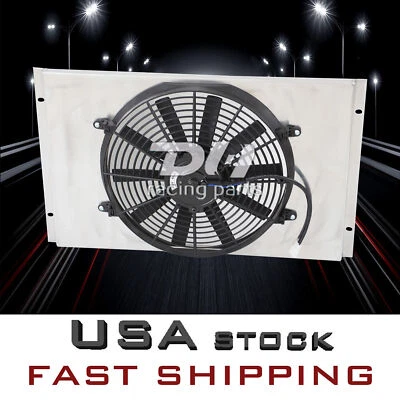 Cubierta de aluminio + ventilador de 14" para Dodge B100/200/300 Ramcharge V8 CC6267 1978 1970-1979 Foto 1 de 4