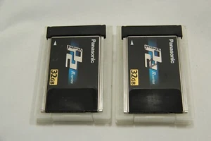 2x Panasonic 32GB SDHC Cards - AJ-P2C032RG - Picture 1 of 4