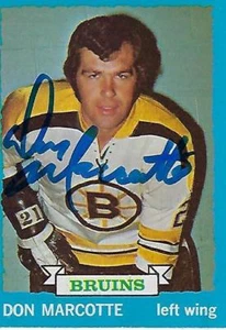 DON MARCOTTE FIRMADO 1973-74 TOPPS #89 - BOSTON BRUINS - Imagen 1 de 1