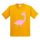 Personalized Cute Dinosaur Kid&#39;s Short Sleeve Custom T Shirt Graphic Gift USA