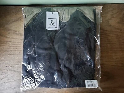 NUEVO CON ETIQUETAS Ampersand Avenue Negro Verde Oscuro Doble Capucha L/S Sudadera con Capucha Talla XXXL Foto 1 de 4